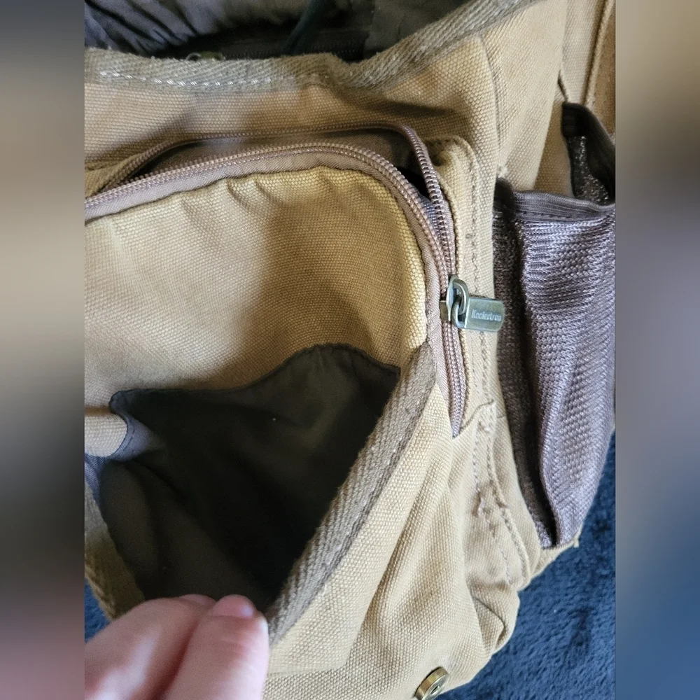 Koolertron Canvas Tan and Brown Bag - Picture 4 of 9